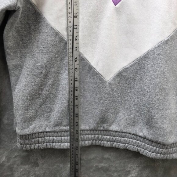 FILA Women’s Tri-Color 1/4 Zip Pullover Sweatshirt Gray Purple White Size Large - Picture 10 of 12